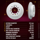 ORIGINAL EQUIPMENT PRECISION: All brake rotors meet or exceed the manufacturing and quality standards of original equipment manufacturers (OEM)